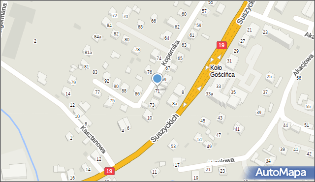 Boguchwała, Kopernika Mikołaja, 71, mapa Boguchwała