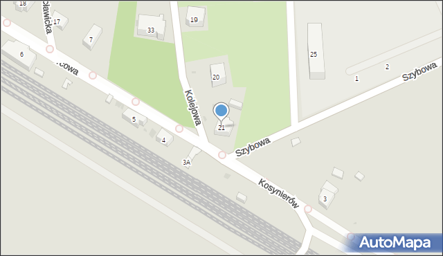 Boguszów-Gorce, Kolejowa, 21, mapa Boguszów-Gorce