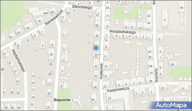 Boguszów-Gorce, Kolejowa, 43, mapa Boguszów-Gorce