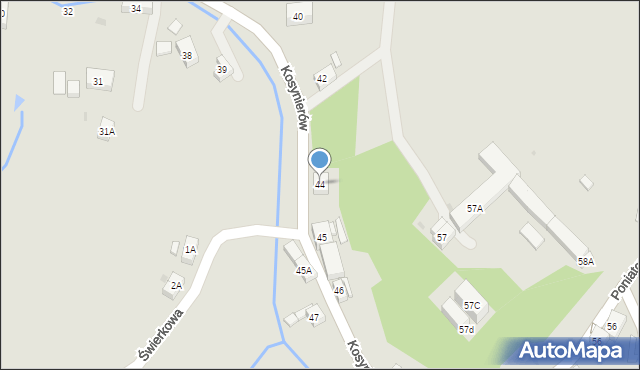 Boguszów-Gorce, Kosynierów, 44, mapa Boguszów-Gorce