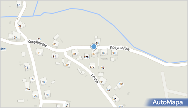 Boguszów-Gorce, Kosynierów, 87, mapa Boguszów-Gorce
