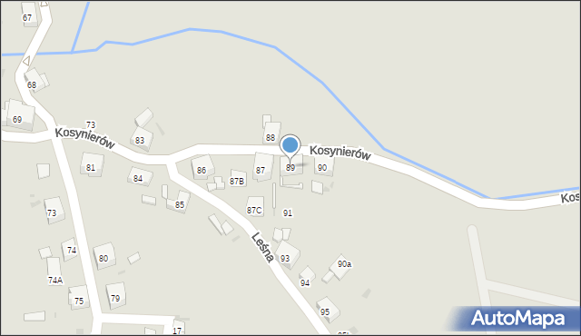 Boguszów-Gorce, Kosynierów, 89, mapa Boguszów-Gorce