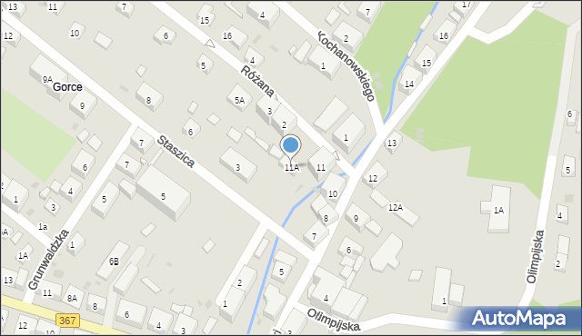 Boguszów-Gorce, Kościuszki Tadeusza, gen., 11A, mapa Boguszów-Gorce