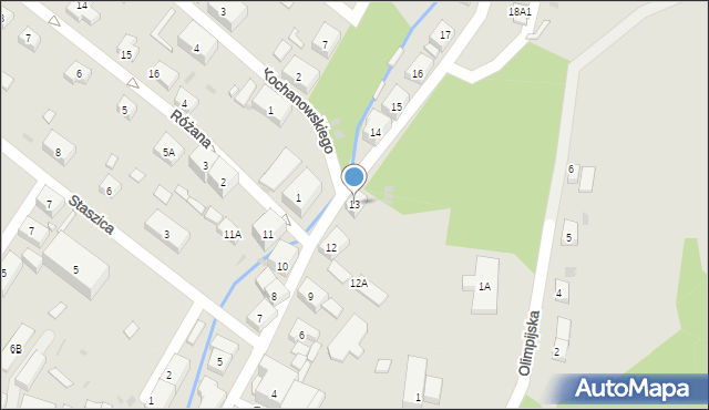 Boguszów-Gorce, Kościuszki Tadeusza, gen., 13, mapa Boguszów-Gorce