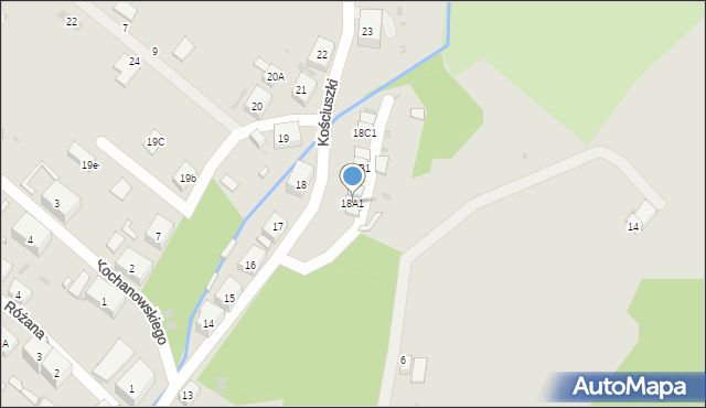 Boguszów-Gorce, Kościuszki Tadeusza, gen., 18a/1, mapa Boguszów-Gorce