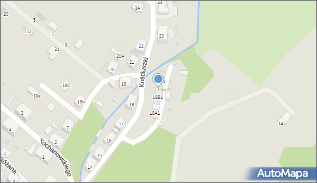 Boguszów-Gorce, Kościuszki Tadeusza, gen., 18B2, mapa Boguszów-Gorce