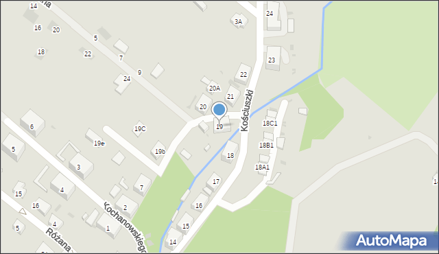 Boguszów-Gorce, Kościuszki Tadeusza, gen., 19, mapa Boguszów-Gorce