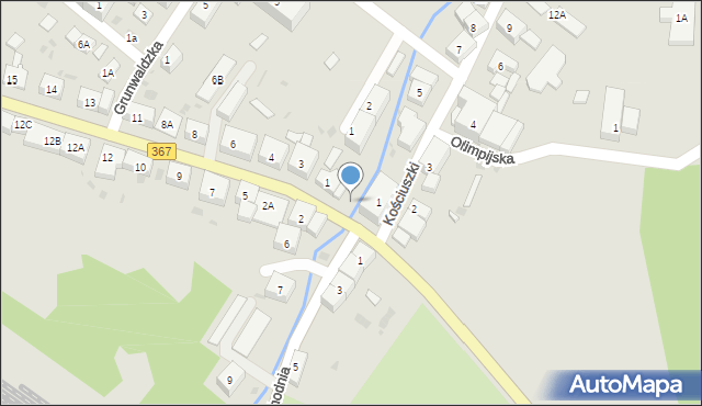 Boguszów-Gorce, Kościuszki Tadeusza, gen., 1a, mapa Boguszów-Gorce