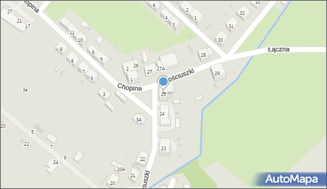 Boguszów-Gorce, Kościuszki Tadeusza, gen., 25, mapa Boguszów-Gorce