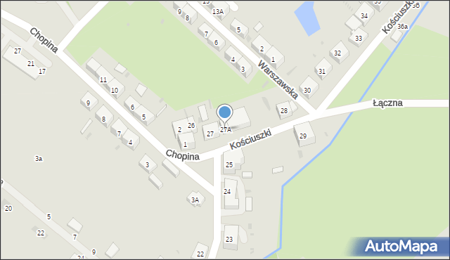 Boguszów-Gorce, Kościuszki Tadeusza, gen., 27A, mapa Boguszów-Gorce