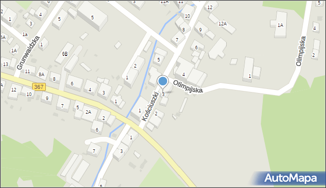 Boguszów-Gorce, Kościuszki Tadeusza, gen., 3, mapa Boguszów-Gorce