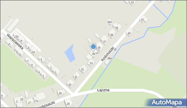 Boguszów-Gorce, Kościuszki Tadeusza, gen., 34, mapa Boguszów-Gorce