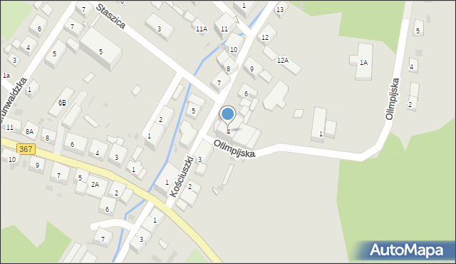 Boguszów-Gorce, Kościuszki Tadeusza, gen., 4, mapa Boguszów-Gorce