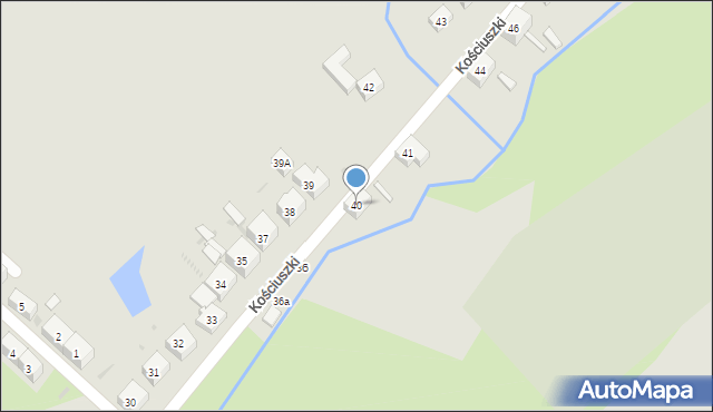 Boguszów-Gorce, Kościuszki Tadeusza, gen., 40, mapa Boguszów-Gorce