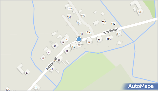 Boguszów-Gorce, Kościuszki Tadeusza, gen., 52, mapa Boguszów-Gorce
