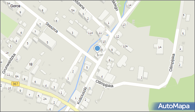 Boguszów-Gorce, Kościuszki Tadeusza, gen., 7, mapa Boguszów-Gorce