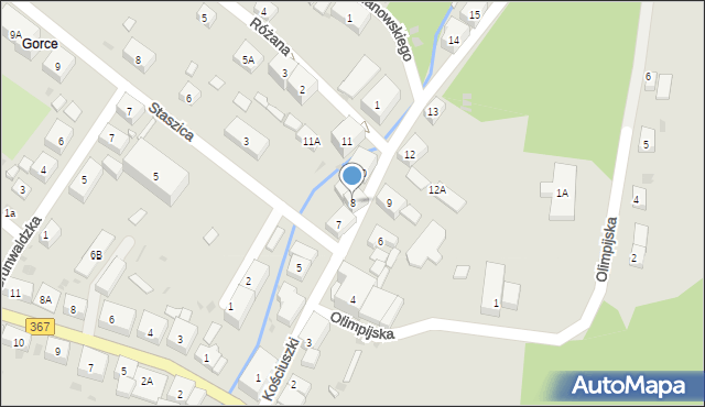 Boguszów-Gorce, Kościuszki Tadeusza, gen., 8, mapa Boguszów-Gorce