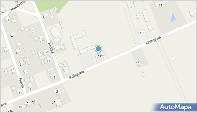 Bojadła, Kolejowa, 10A, mapa Bojadła