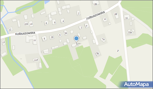 Bojanów, Kolbuszowska, 3, mapa Bojanów