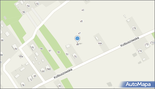 Bojanów, Kolbuszowska, 49, mapa Bojanów