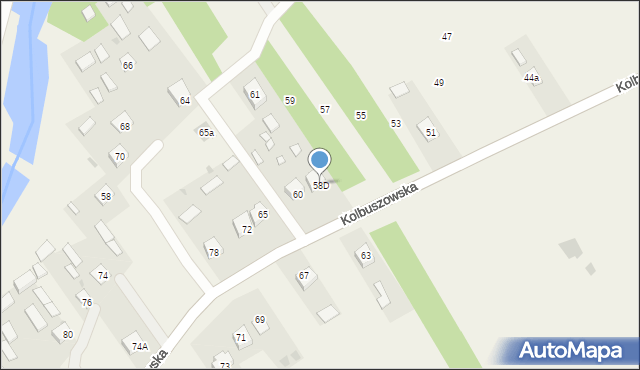 Bojanów, Kolbuszowska, 58D, mapa Bojanów