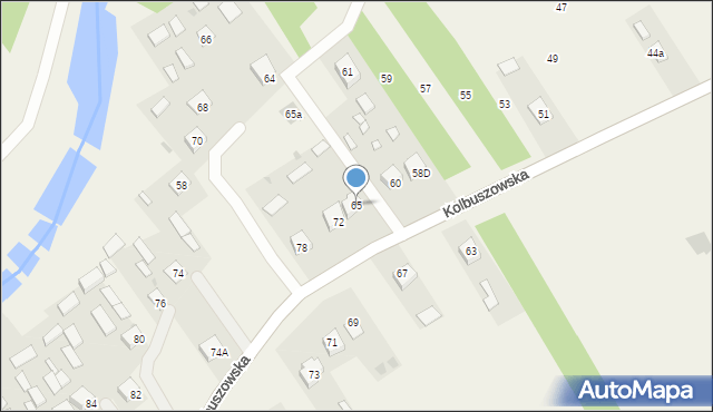 Bojanów, Kolbuszowska, 65, mapa Bojanów
