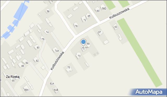 Bojanów, Kolbuszowska, 71, mapa Bojanów