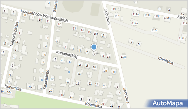 Bojanowo, Konopnickiej Marii, 9, mapa Bojanowo