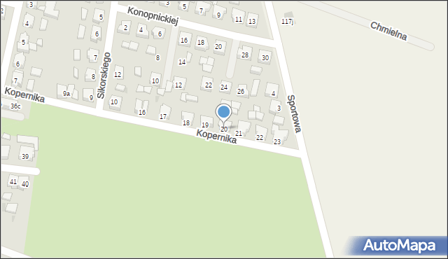 Bojanowo, Kopernika Mikołaja, 20, mapa Bojanowo