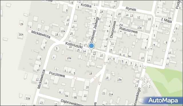 Bojanowo, Kościuszki Tadeusza, gen., 13, mapa Bojanowo