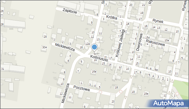 Bojanowo, Kościuszki Tadeusza, gen., 20, mapa Bojanowo