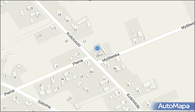 Bojszów, Kościuszki Tadeusza, gen., 10, mapa Bojszów
