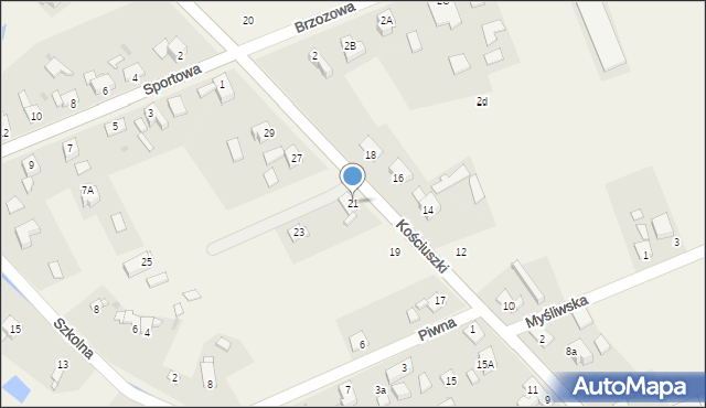 Bojszów, Kościuszki Tadeusza, gen., 21, mapa Bojszów