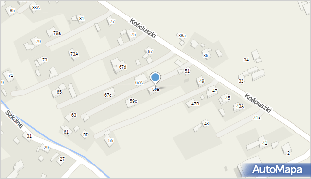 Bojszów, Kościuszki Tadeusza, gen., 59B, mapa Bojszów