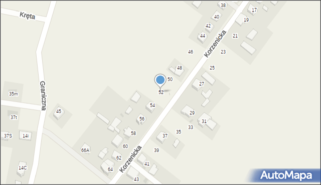 Bojszowy Nowe, Korzenicka, 52, mapa Bojszowy Nowe