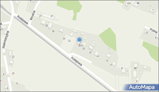 Bolęcin, Kolejowa, 20, mapa Bolęcin