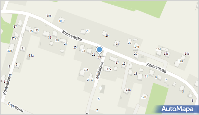 Bolęcin, Komornicka, 19, mapa Bolęcin