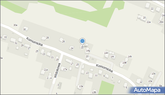 Bolęcin, Komornicka, 22, mapa Bolęcin