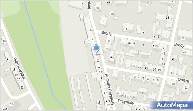 Bolesławiec, Komuny Paryskiej, 10, mapa Bolesławca