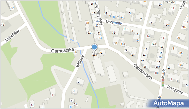 Bolesławiec, Komuny Paryskiej, 25a, mapa Bolesławca