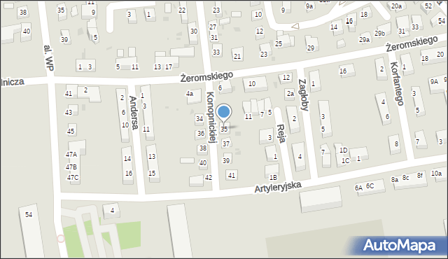 Bolesławiec, Konopnickiej Marii, 35, mapa Bolesławca