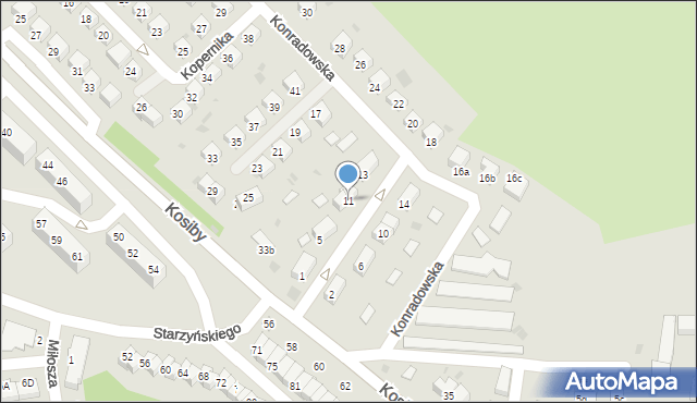 Bolesławiec, Konradowska, 11, mapa Bolesławca