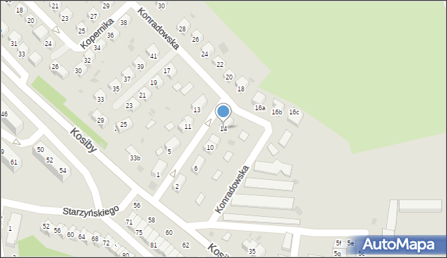 Bolesławiec, Konradowska, 14, mapa Bolesławca