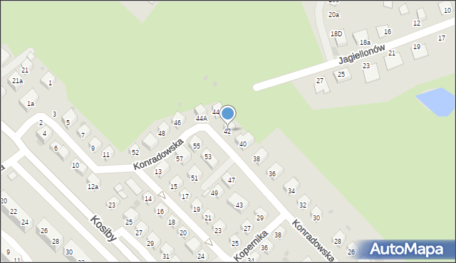 Bolesławiec, Konradowska, 42, mapa Bolesławca