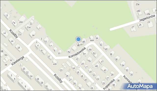 Bolesławiec, Konradowska, 48, mapa Bolesławca