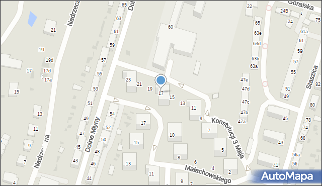 Bolesławiec, Konstytucji 3 Maja, 17, mapa Bolesławca