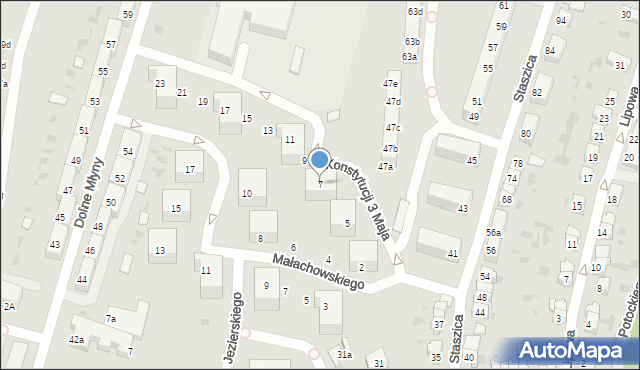 Bolesławiec, Konstytucji 3 Maja, 7, mapa Bolesławca