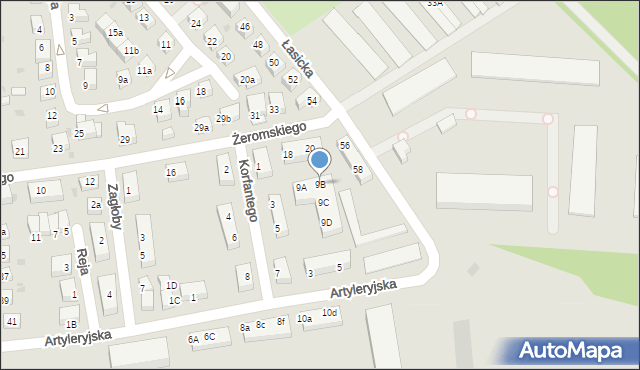 Bolesławiec, Korfantego Wojciecha, 9B, mapa Bolesławca