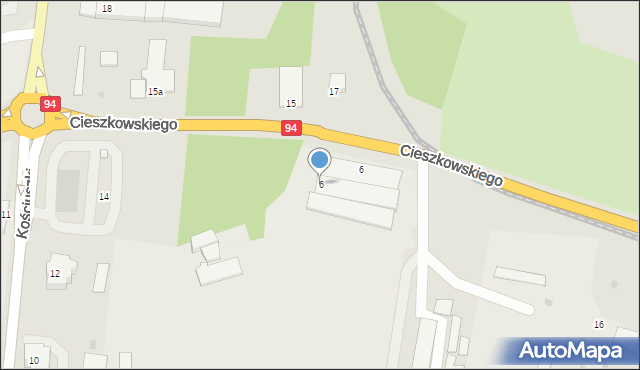 Bolesławiec, Kościuszki Tadeusza, gen., 6, mapa Bolesławca