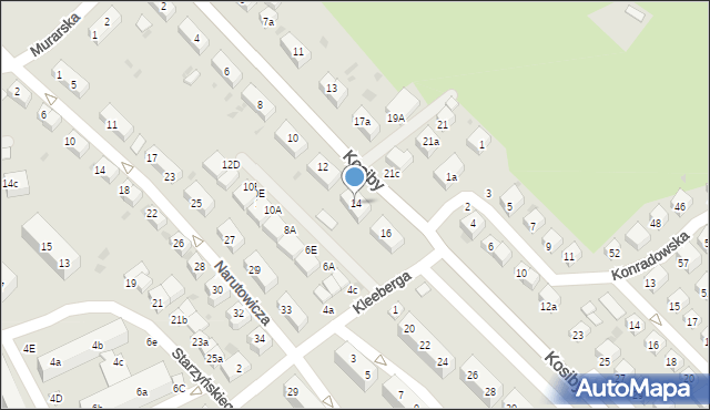 Bolesławiec, Kosiby Bronisława, 14, mapa Bolesławca